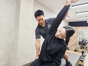 ストレッチの様子
